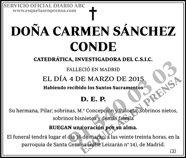 Carmen Sánchez Conde